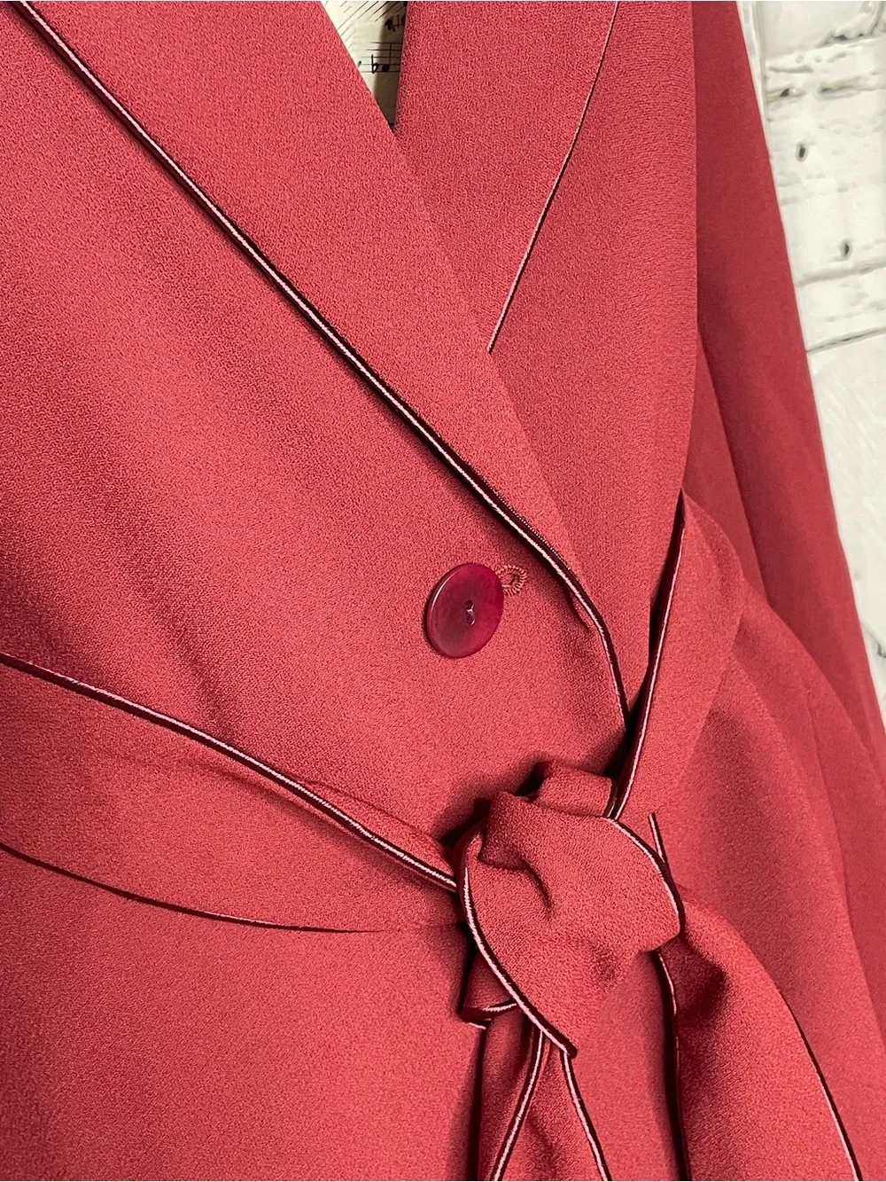 NWT J. Crew Burgundy Belted Blazer Jacket Size S